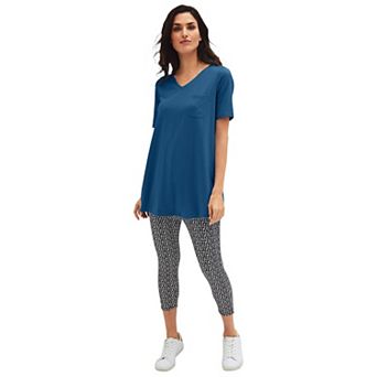 ellos Plus Size V-Neck A-Line Tunic