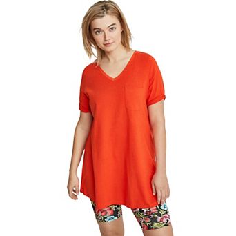 ellos Plus Size V-Neck A-Line Tunic
