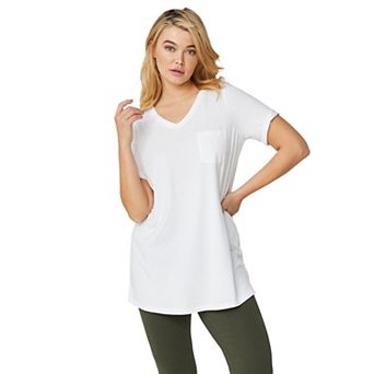 ellos Plus Size V-Neck A-Line Tunic