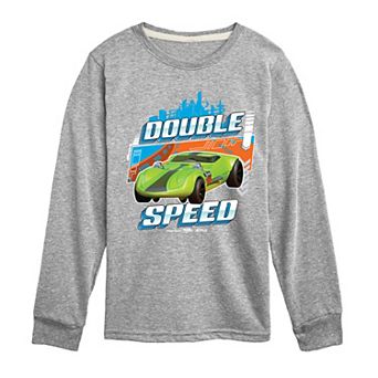 Boys 8-20 Hot Wheels Double Speed Long Sleeve Graphic Tee