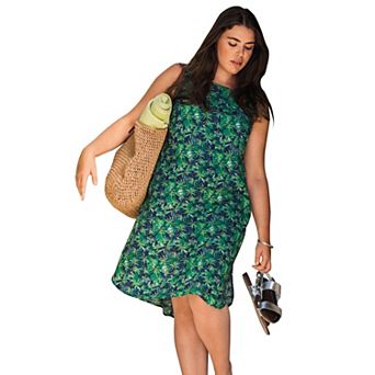 ellos Plus Size Sleeveless Shift Dress