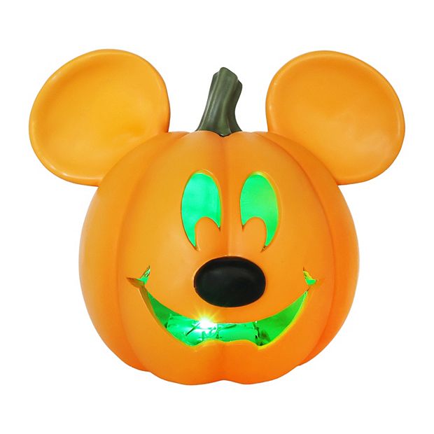 Disney Happy Halloween shops Mickey Mouse Pumpkin Outdoor Mat & Raven Globe Bundle