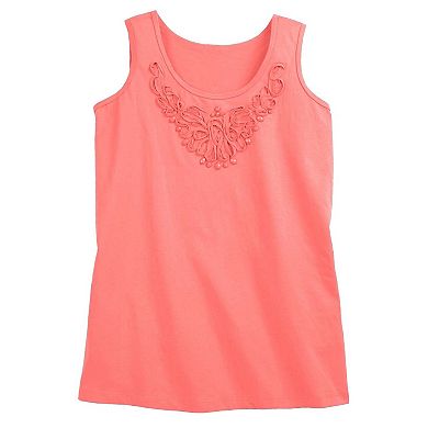 Woman Within Plus Size Beaded Tank Top