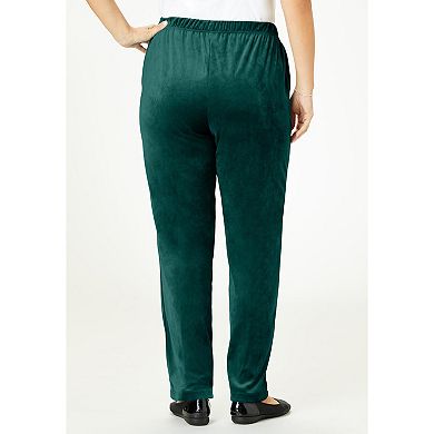 Woman Within Plus Size Velour Pant