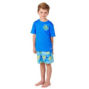 Boys 4-20 ZeroXposur Marine Sun Top & Swim Trunks Set