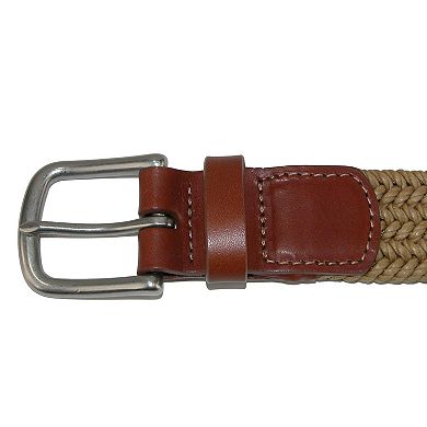Crookhorndavis Men's Boca Braided Waxed Cotton Stretch Belt