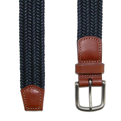 Crookhorndavis Men's Boca Braided Waxed Cotton Stretch Belt