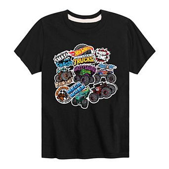 Boys 8-20 Hot Wheels Monster Truck Stickers Graphic Tee