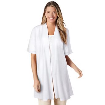 Woman Within Plus Size Lightweight Open Front Cardigan