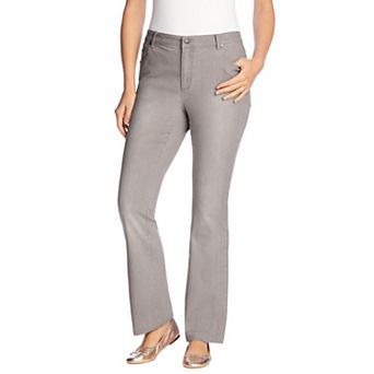 Woman Within Plus Size Petite Stretch Denim Five-Pocket Bootcut Jeans