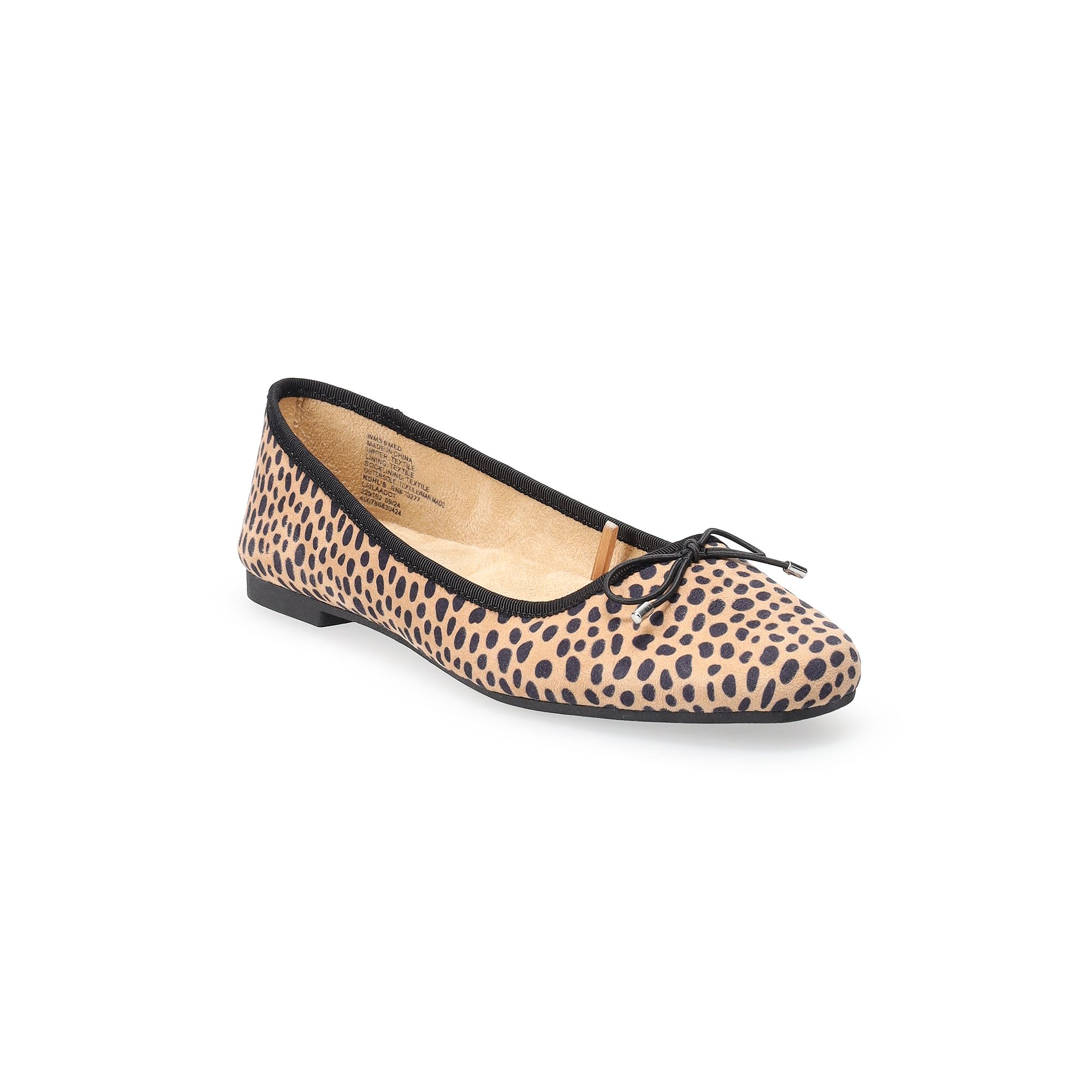 SO® Lailaa Womens Square Toe Ballet Flats, Size: 5, Dot