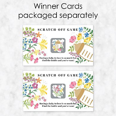 Big Dot Of Happiness Wildflowers Baby - Boho Floral Baby Shower Game Scratch Off Cards 22 Ct
