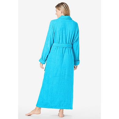 Dreams & Co. Plus Size Long Terry Robe