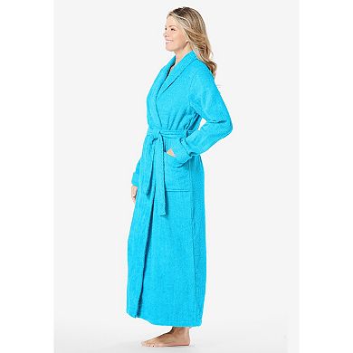 Dreams & Co. Plus Size Long Terry Robe