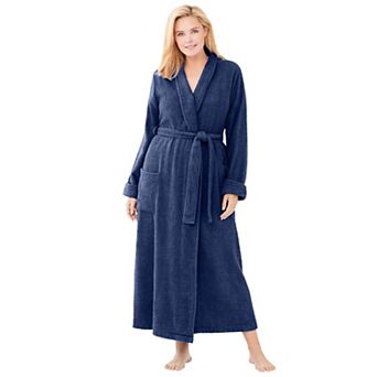 Dreams & Co. Plus Size Long Terry Robe