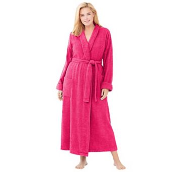 Dreams & Co. Plus Size Long Terry Robe