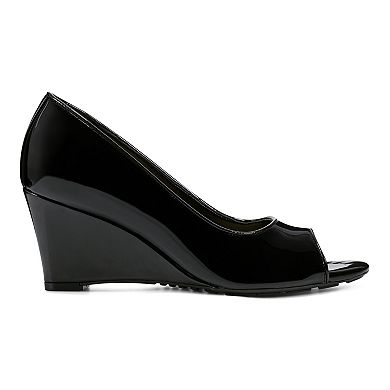 Easy Spirit Coleen Women's Peep Toe Sculpted Wedge Pump Heels