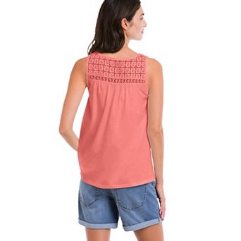 ellos Plus Size Crochet Lace Tank