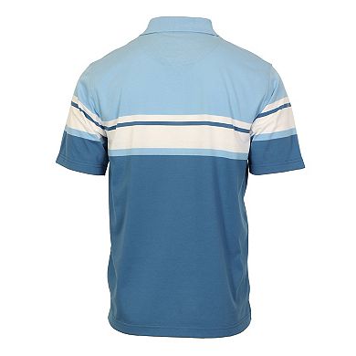 Gioberti Men's Stripe Short Sleeve Polo W/ Chest Pocket