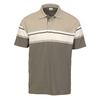 Gioberti Men's Stripe Short Sleeve Polo W/ Chest Pocket