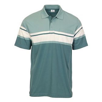 Gioberti Men's Stripe Short Sleeve Polo W/ Chest Pocket