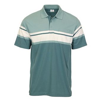 Gioberti Men's Stripe Short Sleeve Polo W/ Chest Pocket