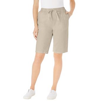 Woman Within Plus Size Drawstring Denim Short