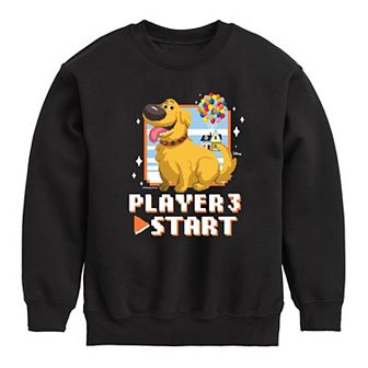 Disney's Up Boys 8-20 Player 3 Dug Crew Fleece Sweatshirt