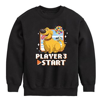Disney's Up Boys 8-20 Player 3 Dug Crew Fleece Sweatshirt