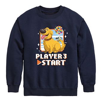 Disney's Up Boys 8-20 Player 3 Dug Crew Fleece Sweatshirt