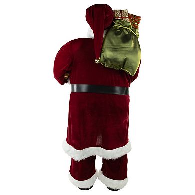 Northlight Standing Santa with Presents and Gift Bag Christmas Decoration