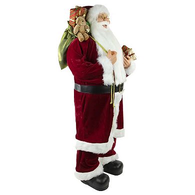 Northlight Standing Santa with Presents and Gift Bag Christmas Decoration