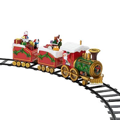 Northlight 16 Piece LED Lighted Musical and Animated Christmas Village Train