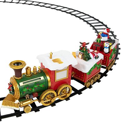 Northlight 16 Piece LED Lighted Musical and Animated Christmas Village Train
