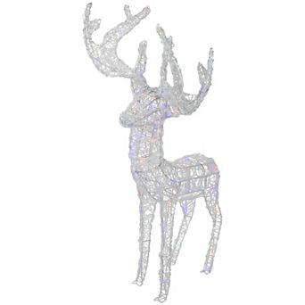 Northlight LED Color Changing Acrylic Reindeer Outdoor Christmas Decoration