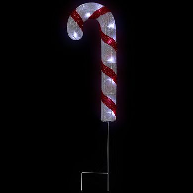 Northlight Lighted Candy Cane Christmas Pathway Lawn Stakes 3-piece Set
