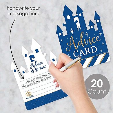 Big Dot Of Happiness Royal Prince Charming Wish Card Activities Advice Cards Game 20 Ct