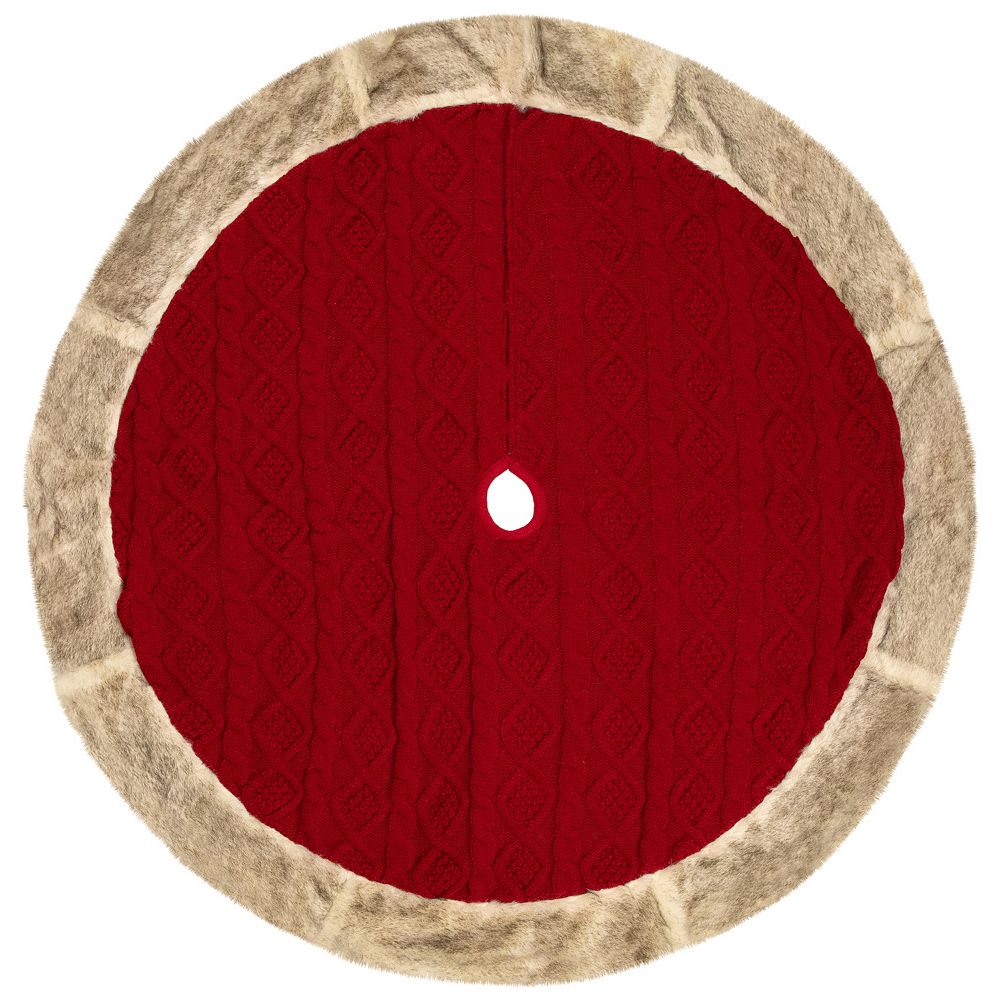 Northlight Cable Knit Christmas Tree Skirt