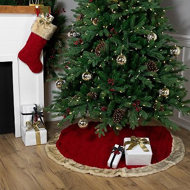 Northlight Cable Knit Christmas Tree Skirt