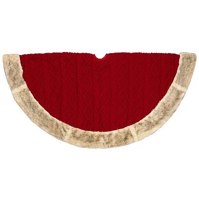 Northlight Cable Knit Christmas Tree Skirt