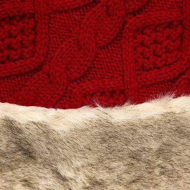 Northlight Cable Knit Christmas Tree Skirt