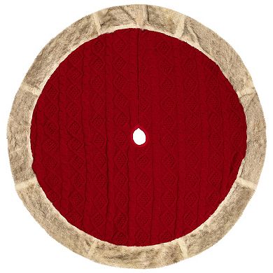 Northlight Cable Knit Christmas Tree Skirt
