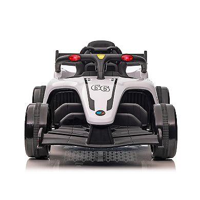 Blazin Wheels 12V White F1 Ride on w/ RC