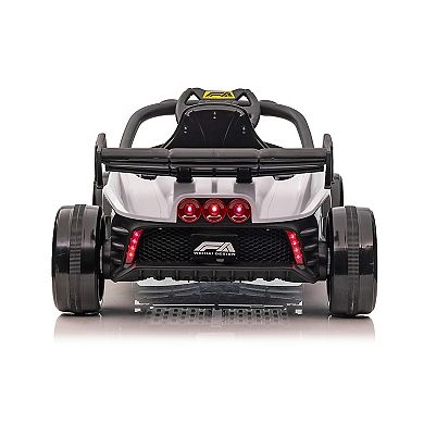 Blazin Wheels 12V White F1 Ride on w/ RC
