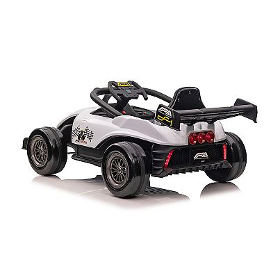 Blazin Wheels 12V White F1 Ride on w/ RC