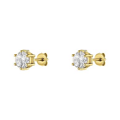 PRIMROSE 18k Gold Plated Cubic Zirconia Stud Earrings