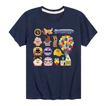 Disney's Up Boys 8-20 Character Icon Grid Graphic Tee