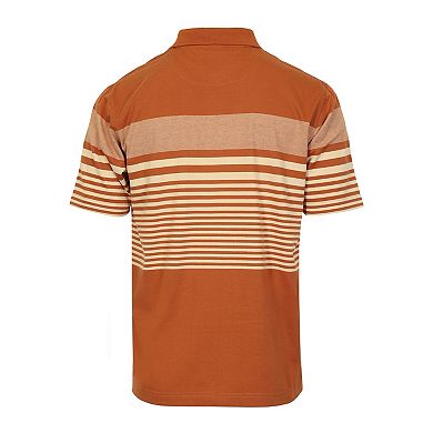 Gioberti Men's Multi-stripe Short Sleeve Polo W/ Pocket