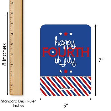 Big Dot Of Happiness 4th Of July - Bar Cards & Markers - Independence Day Bingo Game 18 Ct