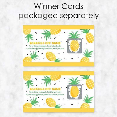 Big Dot Of Happiness Tropical Pineapple - Summer Party Game Scratch Off Cards - 22 Count